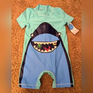 12, 18 or 24 month Carter's 1-piece shark swim suit, NEW